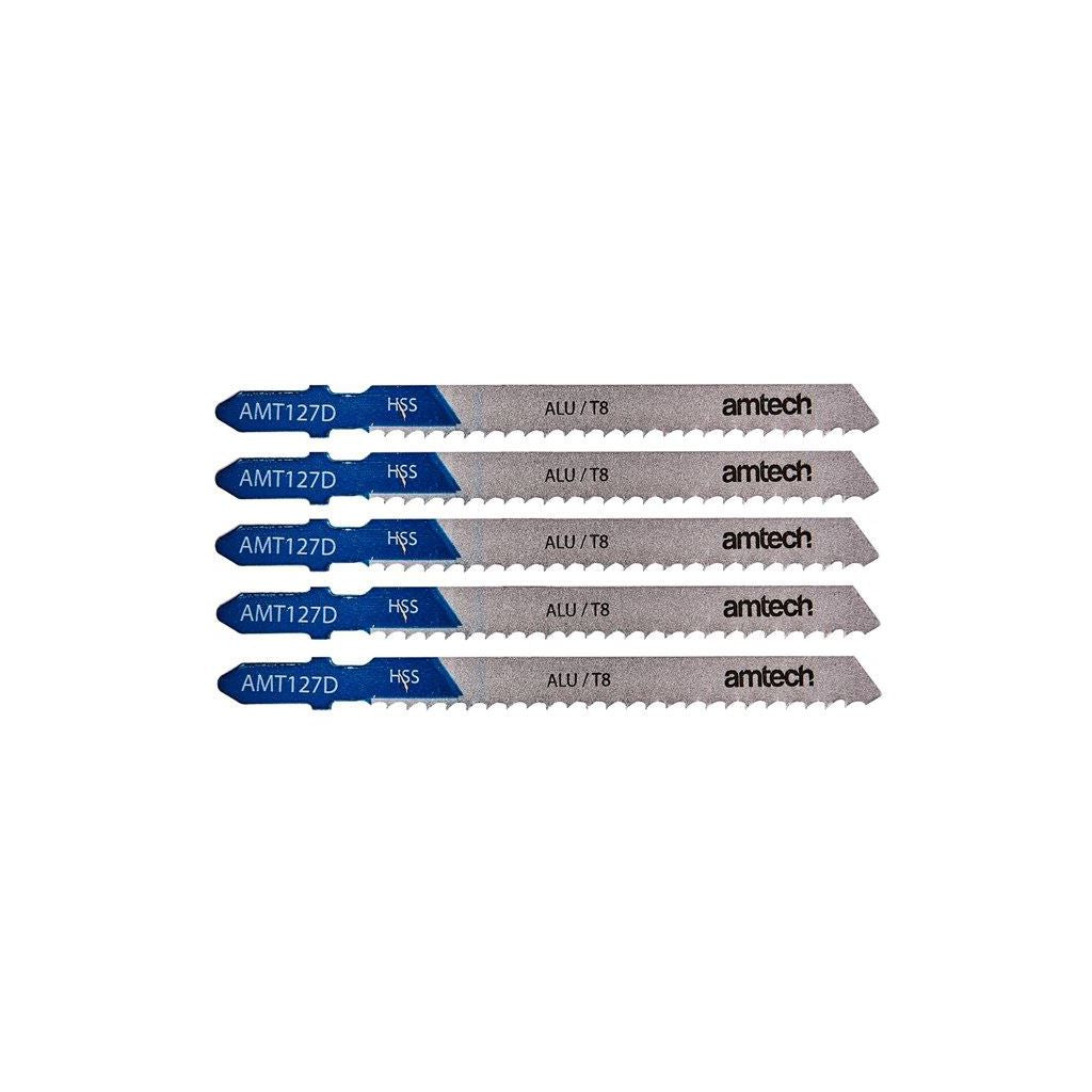 Amtech 5x Jigsaw Blades Aluminium Cutting Metal 8 Tpi (Amt127D) - M1618