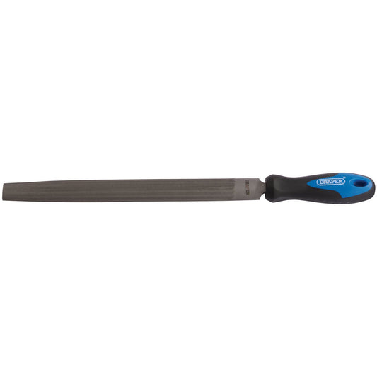 Draper Soft Grip Engineer's File Round File and Handle 300mm - 00011