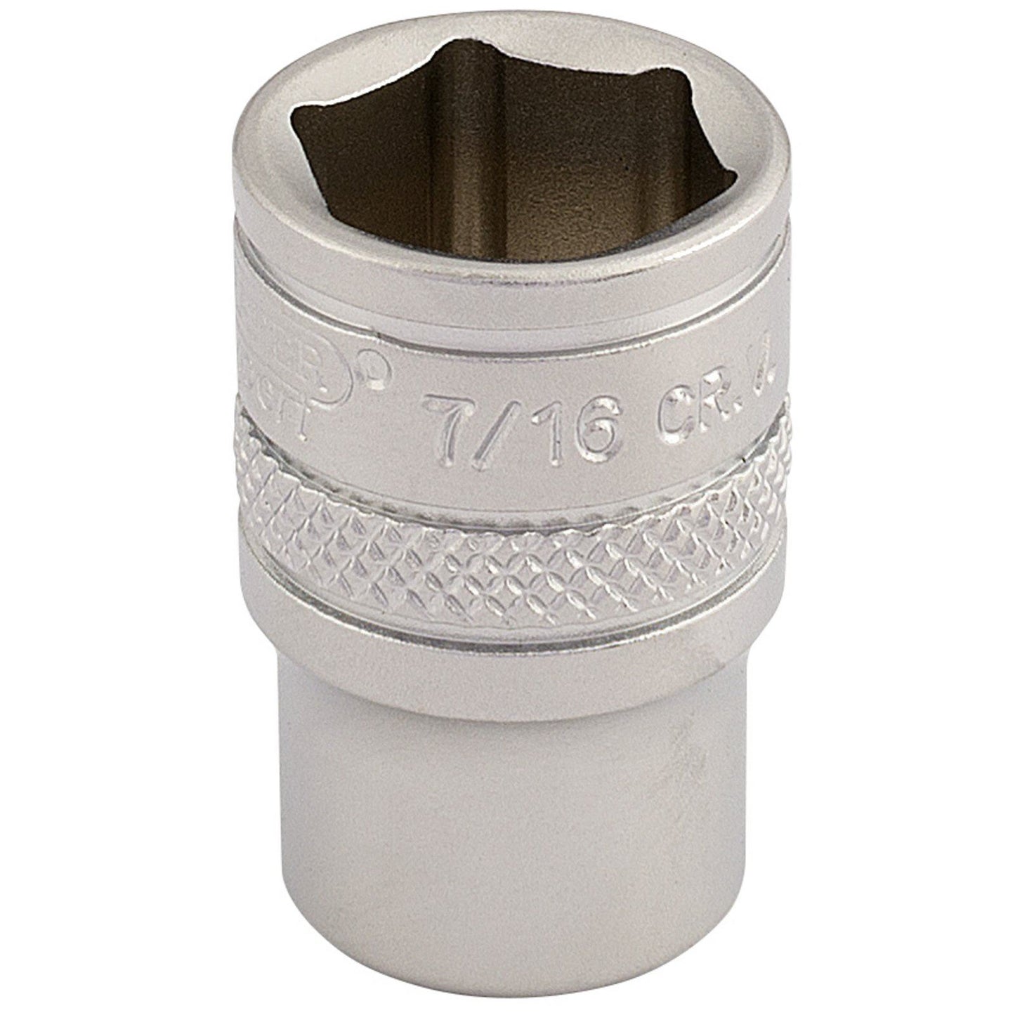 Draper Expert Quality Chrome Vanadium 1/4" Square Drive 6 Point Socket - 7/16" - 16525