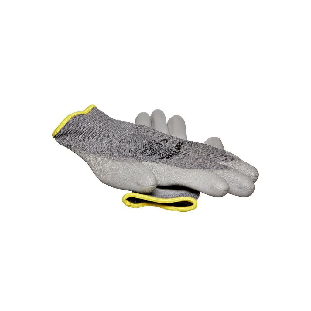 Amtech Light Duty Pu Coated Palm Gloves Grey Medium Size 8 Workman/Mechanic - N2452