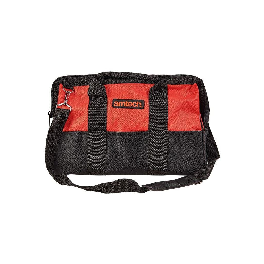 Amtech 22 Pocket Wide Opening Hard Base Contractors Tool Bag Storage Bag - N0550