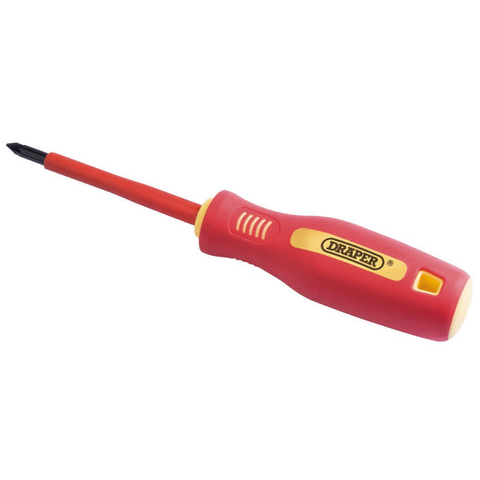 Draper No: 1 x 80mm Fully Insulated Soft Grip PZ TYPE Screwdriver. (sold loose) - 46536