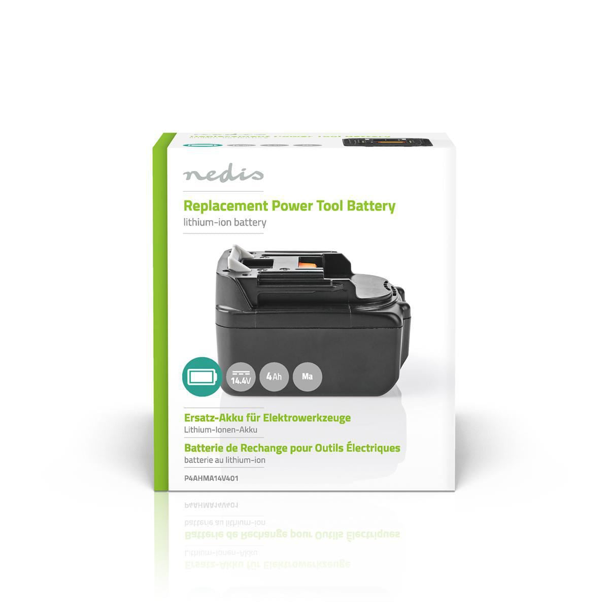 Nedis Power Tool Battery Li-Ion 14.4V 4Ah 57.6Wh Replacement for Makita