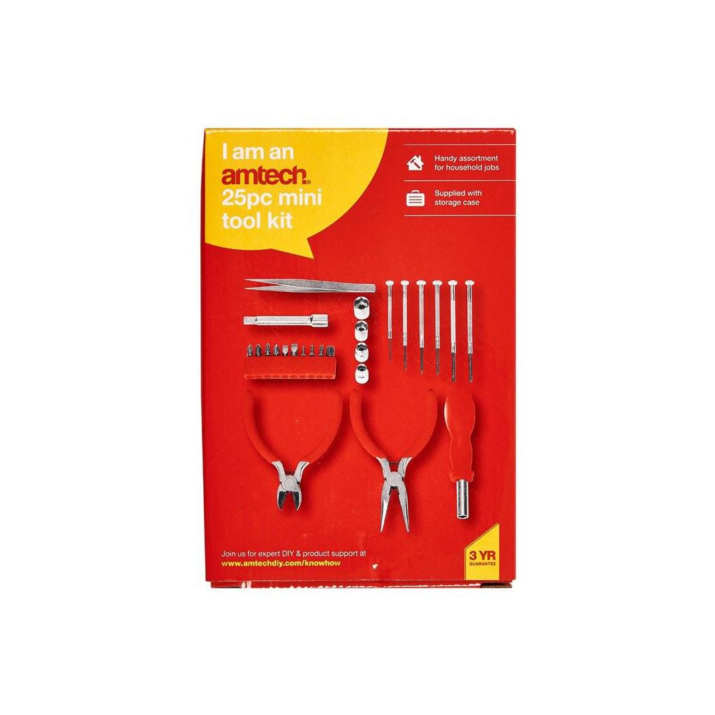 Amtech Mini Tool Kit (25 Pieces) Handy Tool Pack - I0655