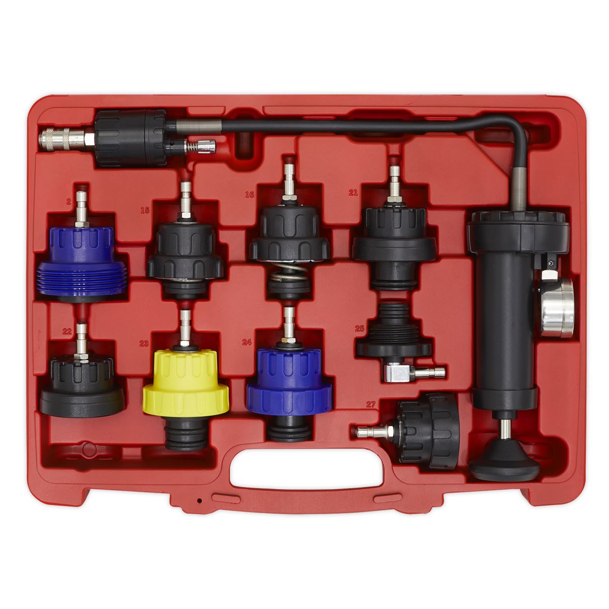 Sealey Cooling System Pressure Test Kit 10pc VS0013