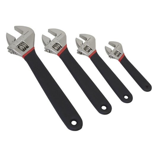 Sealey Adjustable Wrench Set 4pc Ni-Fe Finish AK9935