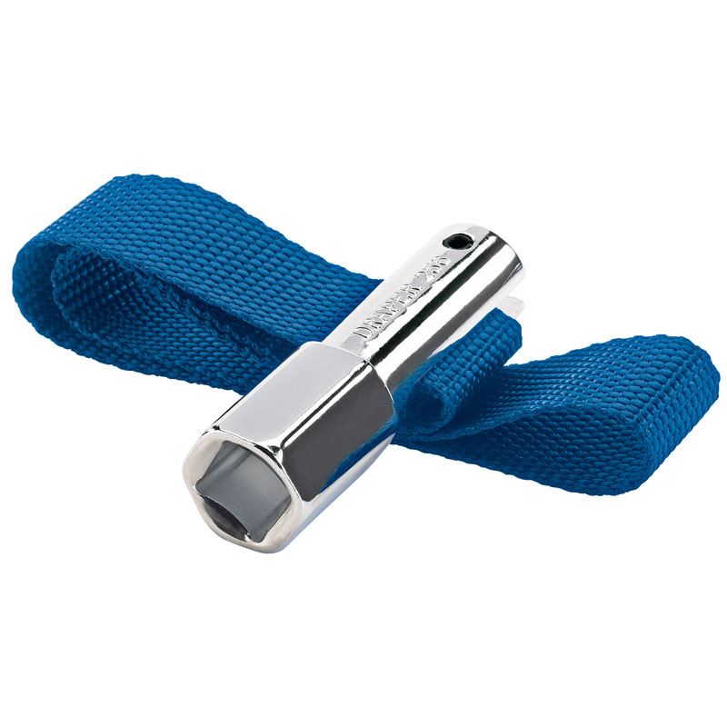 Draper Oil Filter Remover Strap Wrench Tool Removing 1/2" Square Drive Socket - 13771