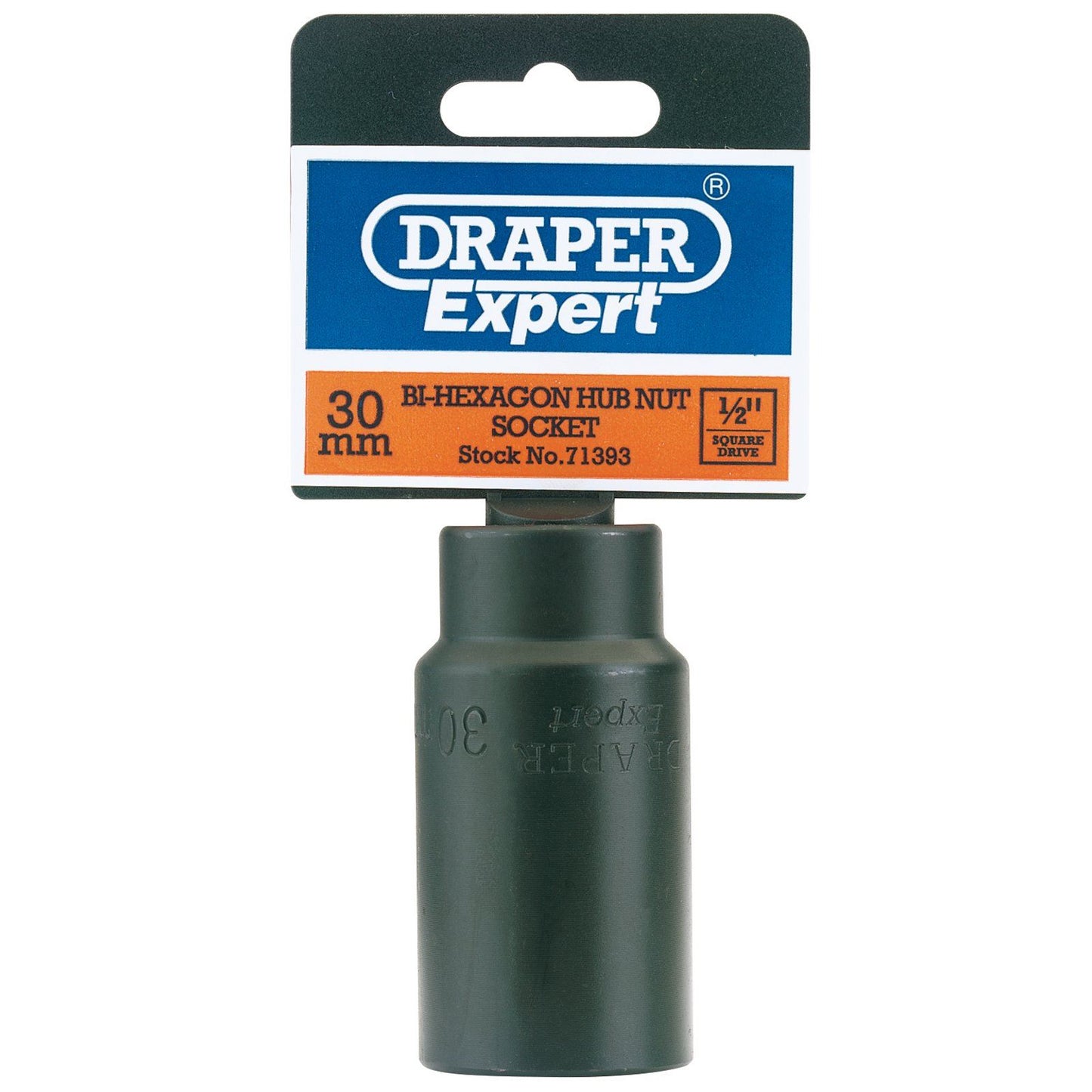 Draper 1x Expert 30mm 1/2" Square Drive Hub Nut Impact Socket Professional Tool - 71393