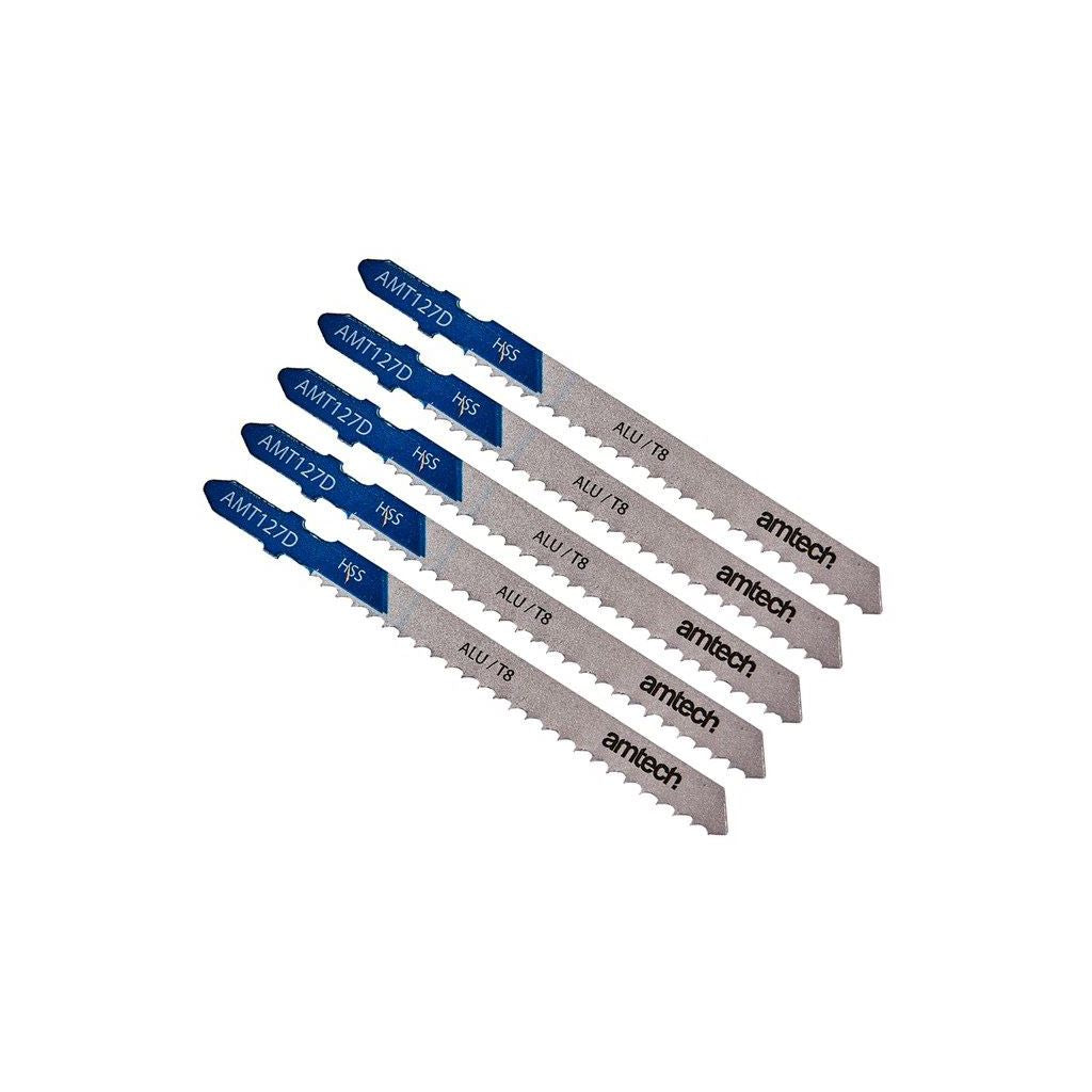 Amtech 5x Jigsaw Blades Aluminium Cutting Metal 8 Tpi (Amt127D) - M1618