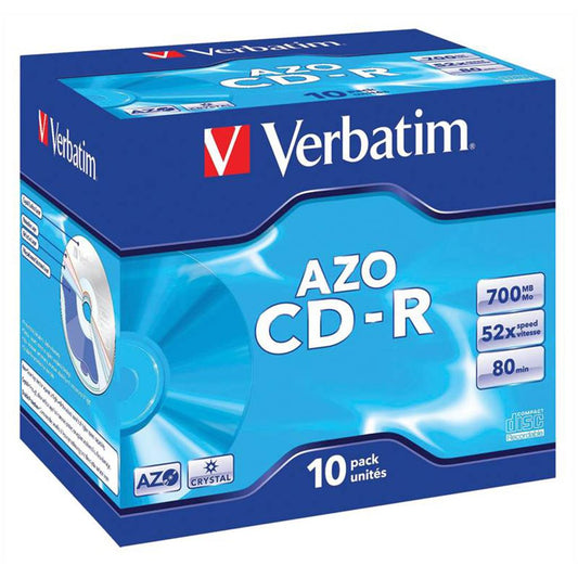 Verbatim CD-R AZO Crystal 700MB Jewel Case 10 pcs