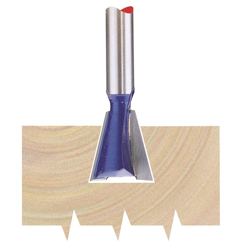 Draper 1x 1/4" Dovetail 14mm Diameter Tct Router Bit Professional Tool 75346