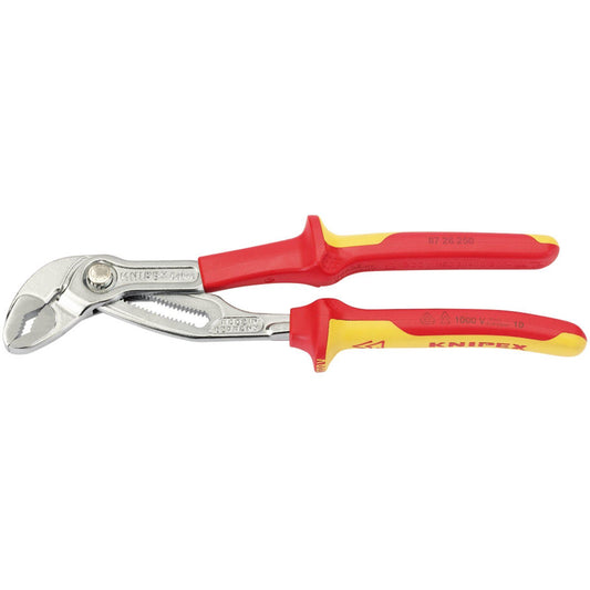 Knipex Knipex 87 26 250 250mm VDE Cobra Chrome Waterpump Pliers - 34672