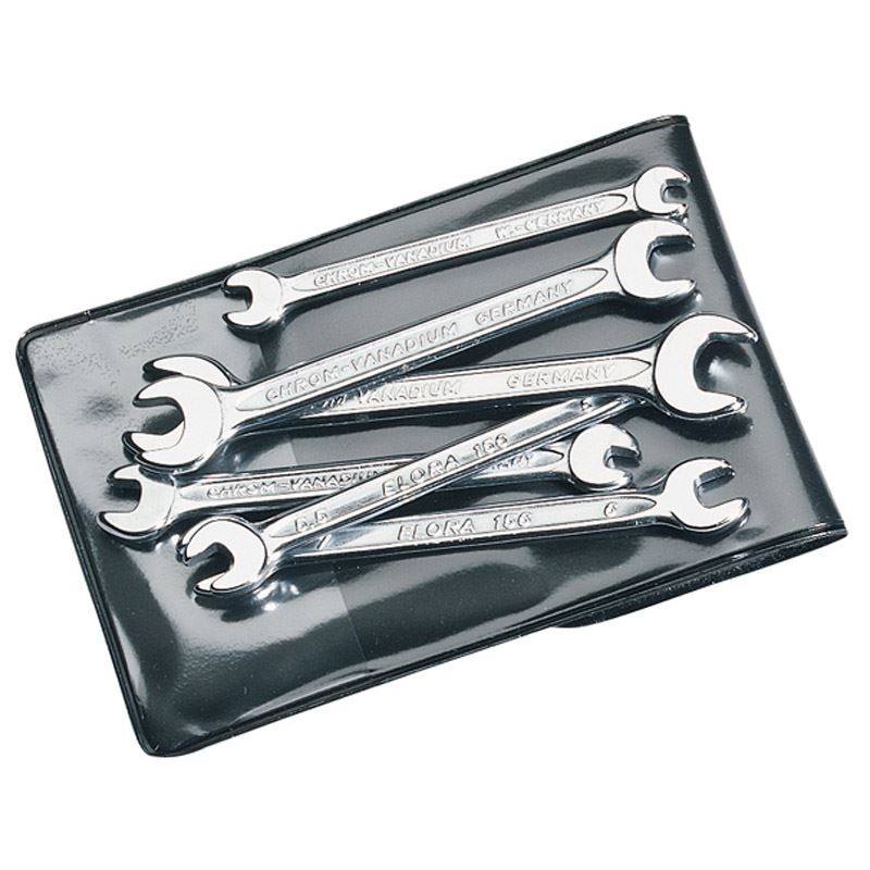 Elora 05202 156 S6M 6 Piece Midget Metric Double Open End Spanner Set