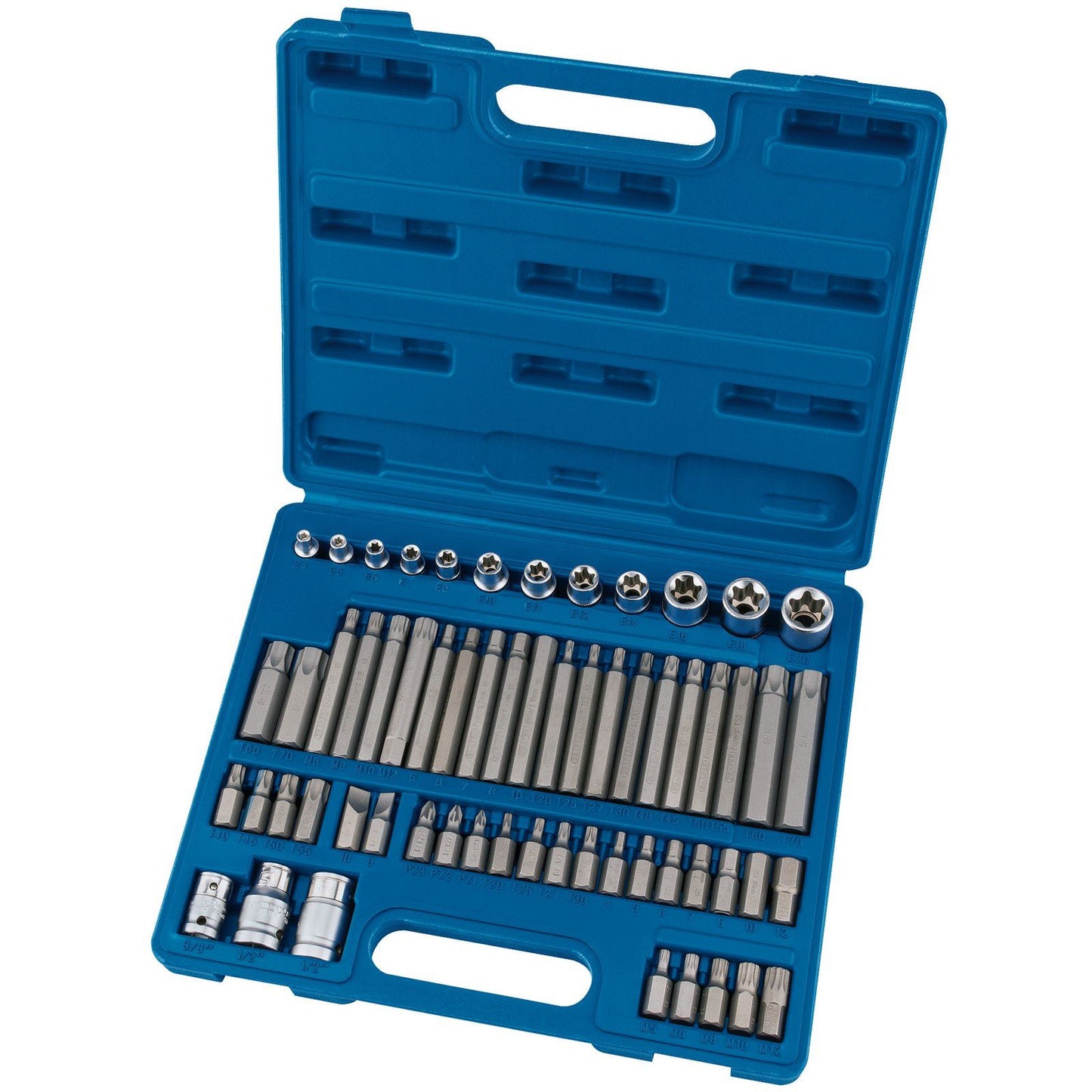 Draper Mechanics Bit Set Comprising of Draper TX-STAR and Hexagon Bits 61 Piece - 63376