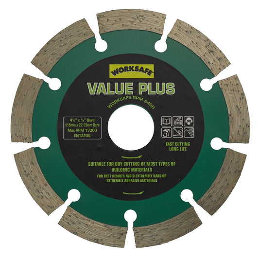 Sealey Value Plus Diamond Blade 115 x 22mm WDVP115