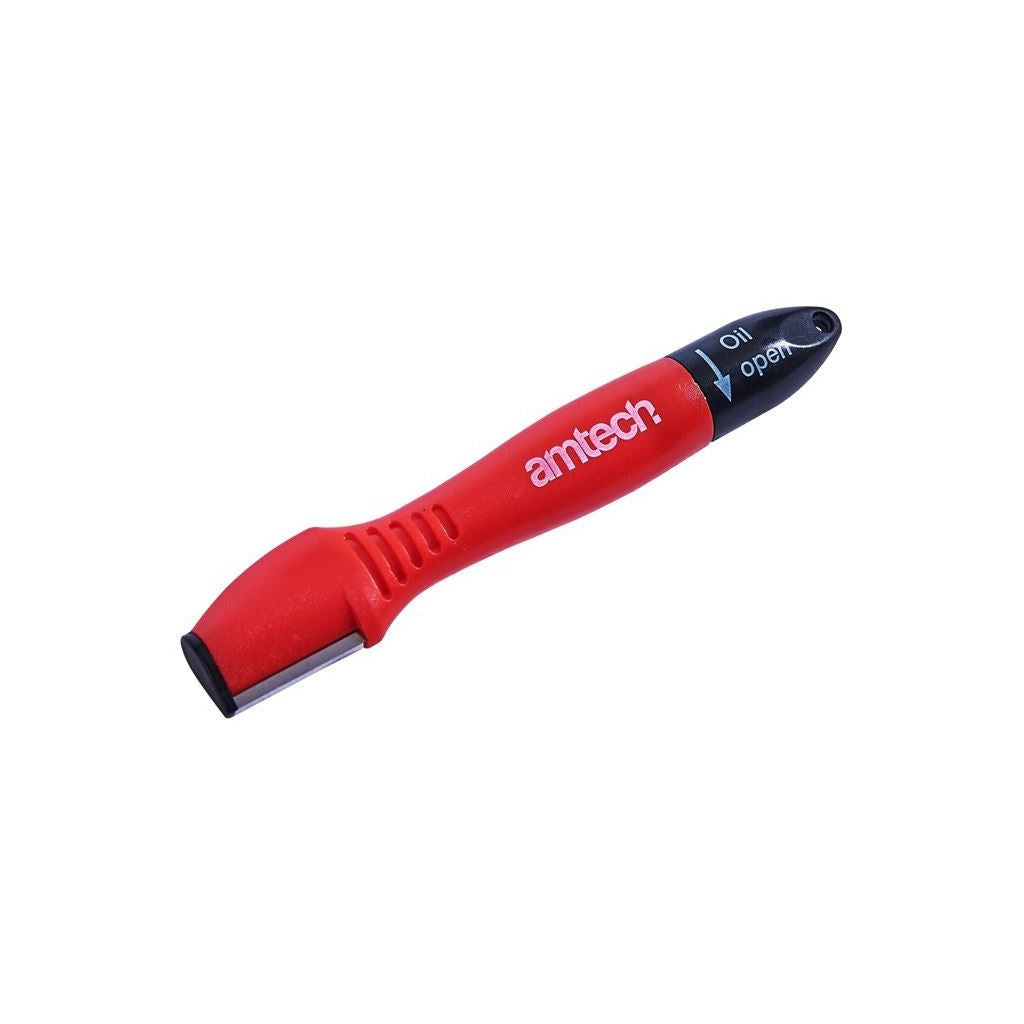 Multi Tool Sharpener+Oil Garden Re-Sharpen Hooks/Lopper/Shears Mower - U4250