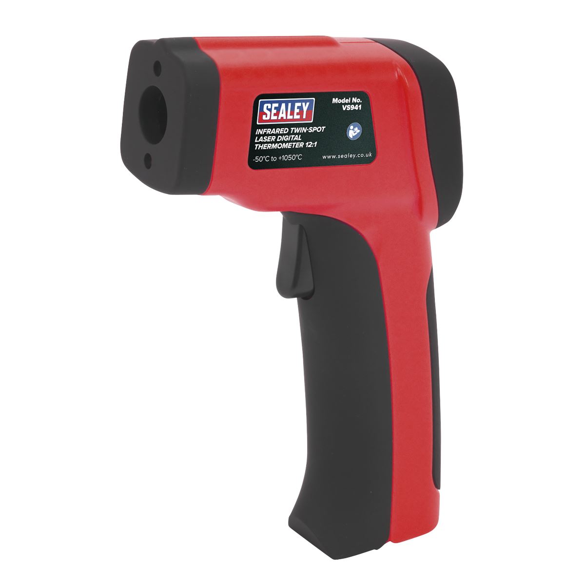 Sealey Infrared Twin-Spot Laser Digital Thermometer 12:1 High Temp VS941