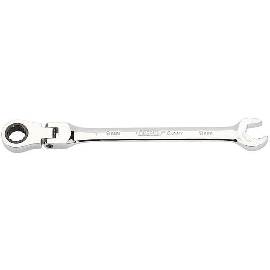 Metric Combination Spanner Flexible Head and Double Ratcheting Features (9mm) - 06853