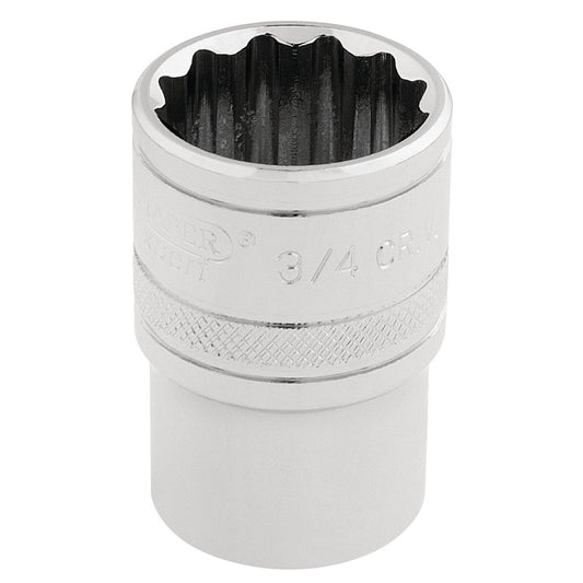 Draper Expert Quality 1/2" Square Drive Hi-Torq 12 Point Socket - 3/4" - 33660