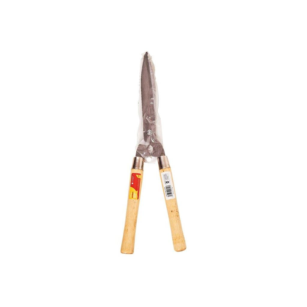 Wooden Handle Garden Shears Cutting Hedges Grass Shrubs 10" Carbon Steel Blade - U0700