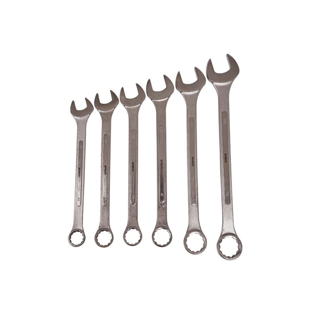 Amtech 6 Piece Jumbo Combination Spanner Set Extra Large 33mm-50mm Forged Steel - K1900