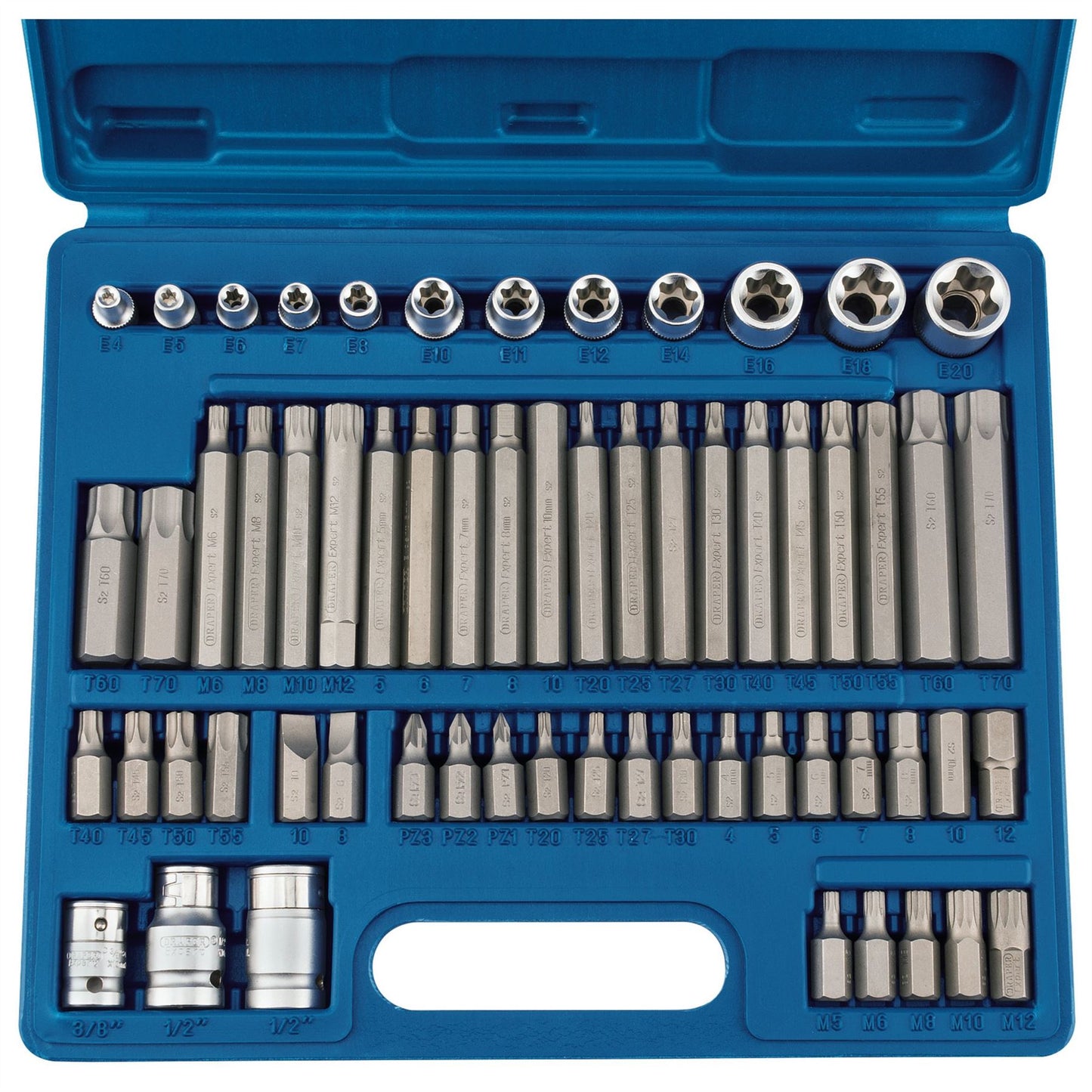 Draper Mechanics Bit Set Comprising of Draper TX-STAR and Hexagon Bits 61 Piece - 63376