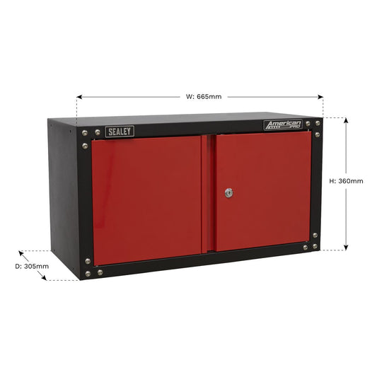 Sealey Modular 2 Door Wall Cabinet 665mm APMS85
