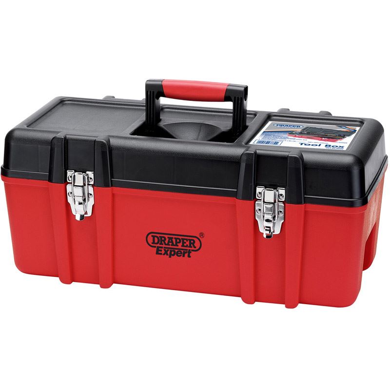 Draper Expert Plastic Tool Box with Tote Tray, 580mm TB580 - 27732