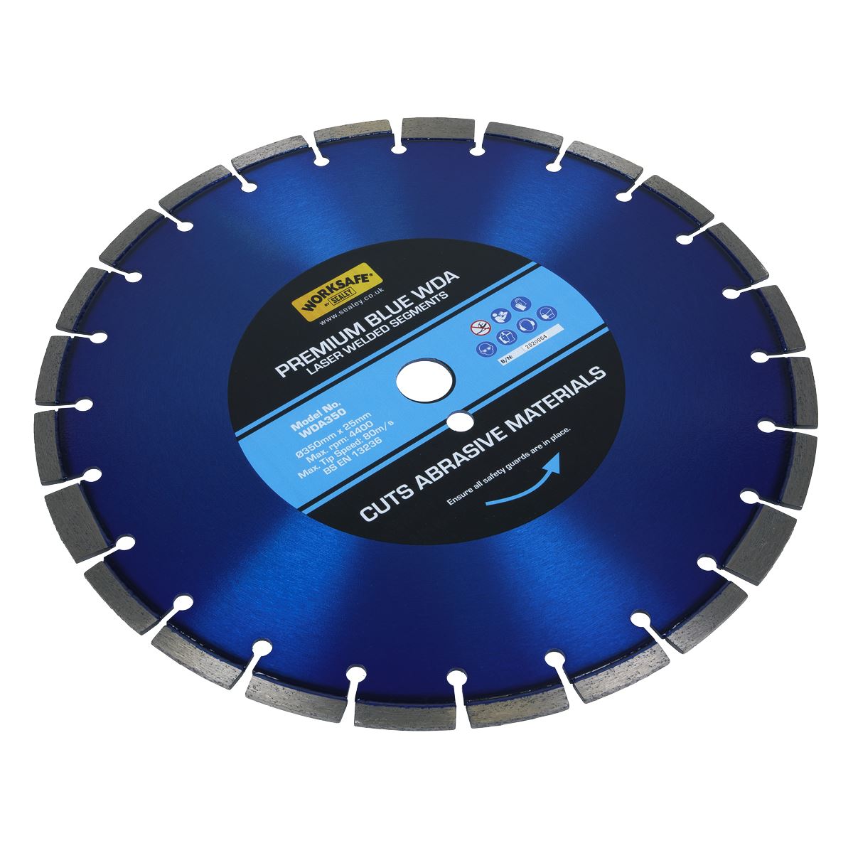 Sealey Premium Blue WDA Diamond Blade 350 x 25mm WDA350