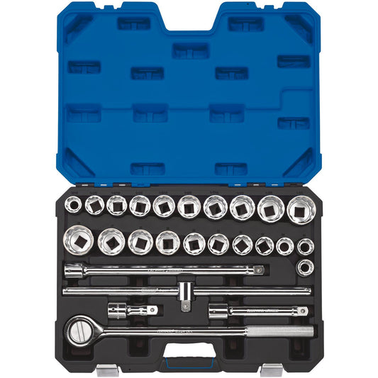 3/4" Square Drive Combined mm/Af Socket Set (26 Piece) Draper 16484