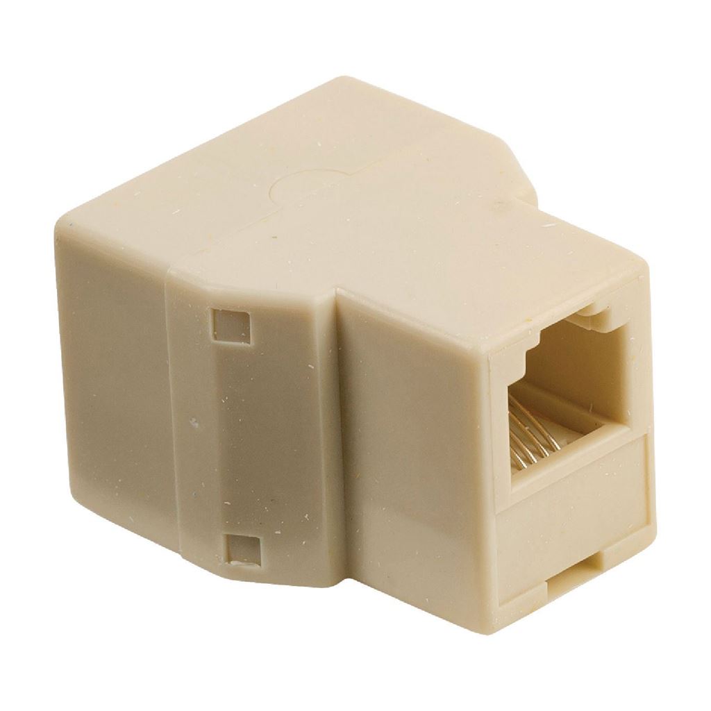 Glaxio RJ11 splitter RJ11 female to 2x RJ11 female ivory - TCGP90990IV