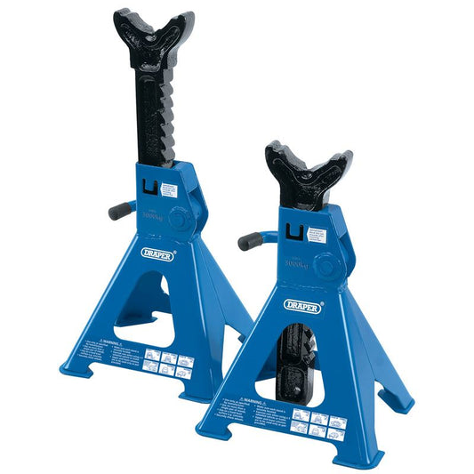 Draper 3 tonne Ratcheting Axle Stands (Pair) AS3000R - 30881