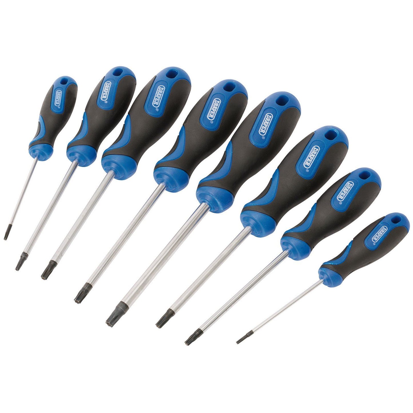 Draper 8 Piece Tamperproof Security Torx/TRX/Star Screwdriver/Driver Set Hole - 34251