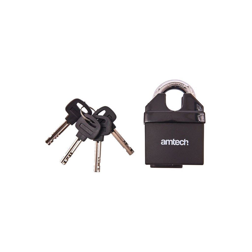 Amtech 65mm Security Padlock+Protected Shackle & Weather Resistant Coating - T1685