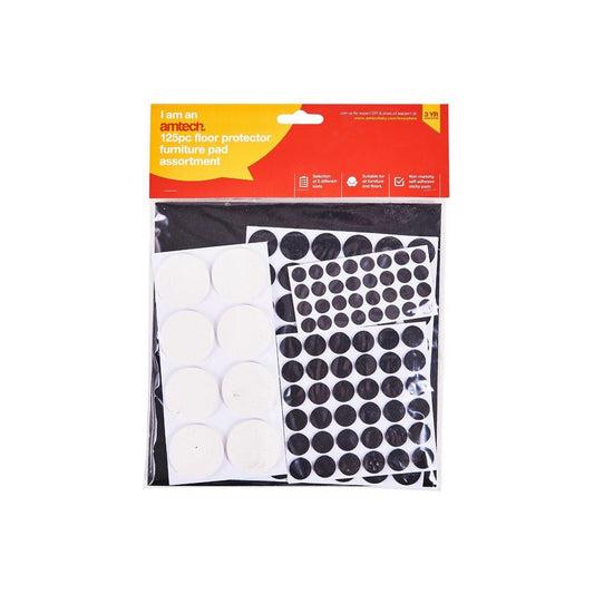 Amtech 125 Piece Floor Protector Furniture Pad Assortment - S5325