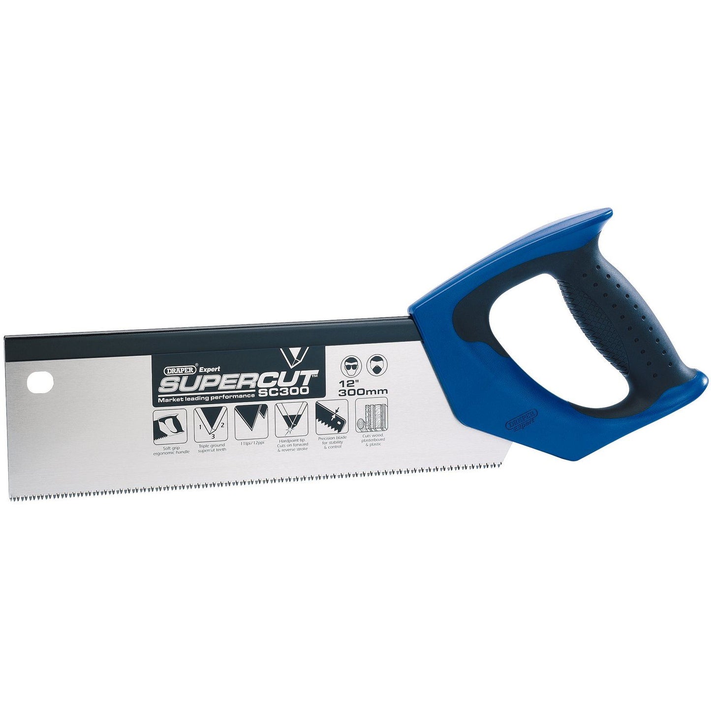 Draper 49280 SC300 Expert Supercut 300mm/12" Soft Grip Hardpoint Tenon Saw - 11t