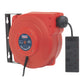 Sealey Cable Reel System Retractable 10m 2 x 230V Socket CRM10
