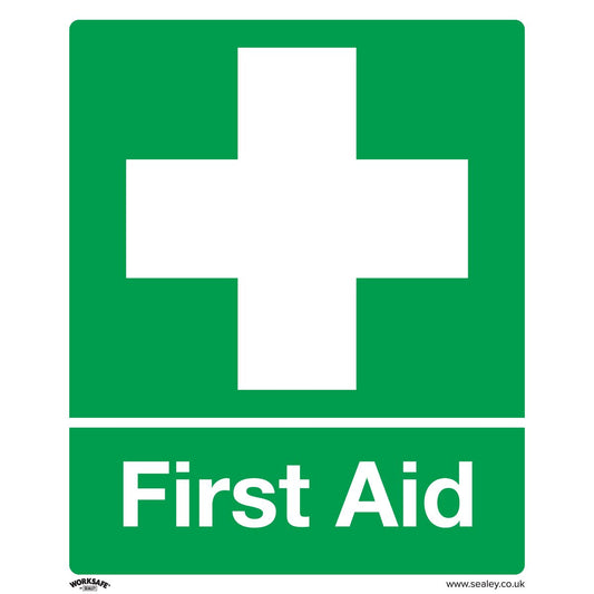 Sealey Safety Sign - First Aid - Rigid Plastic SS26P1