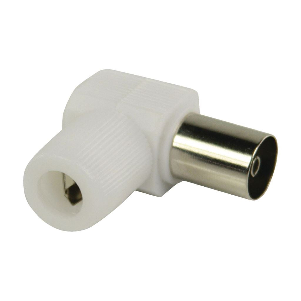 Glaxio Angled solderless coax connectors coax female white - VLSP40924W