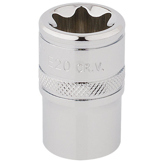 Draper Expert Quality 1/2" Square Drive TX-Star Socket - E20 - 34345