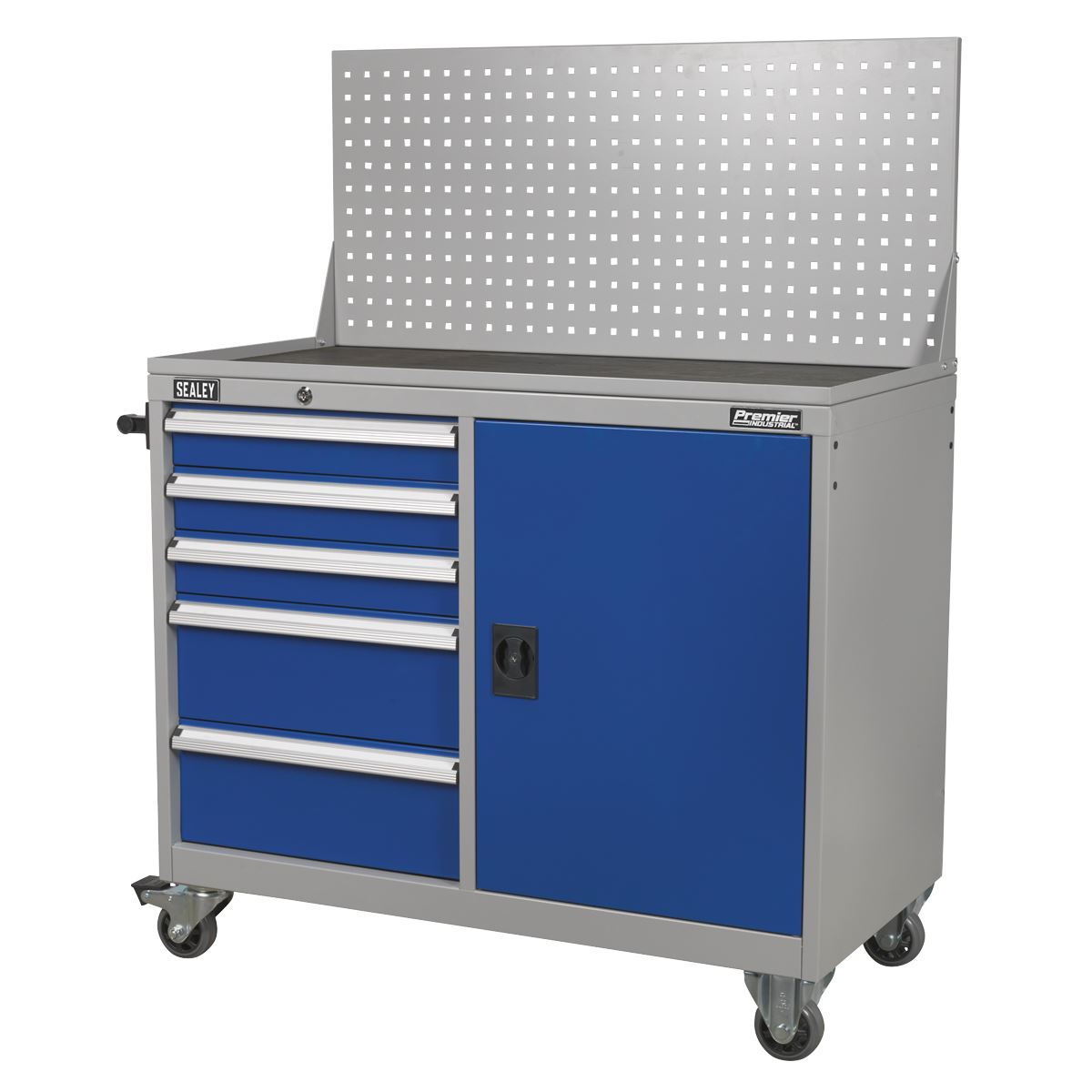 Sealey Industrial Mobile Workstation 5 Drawer & 1 Shelf Locker API1103A