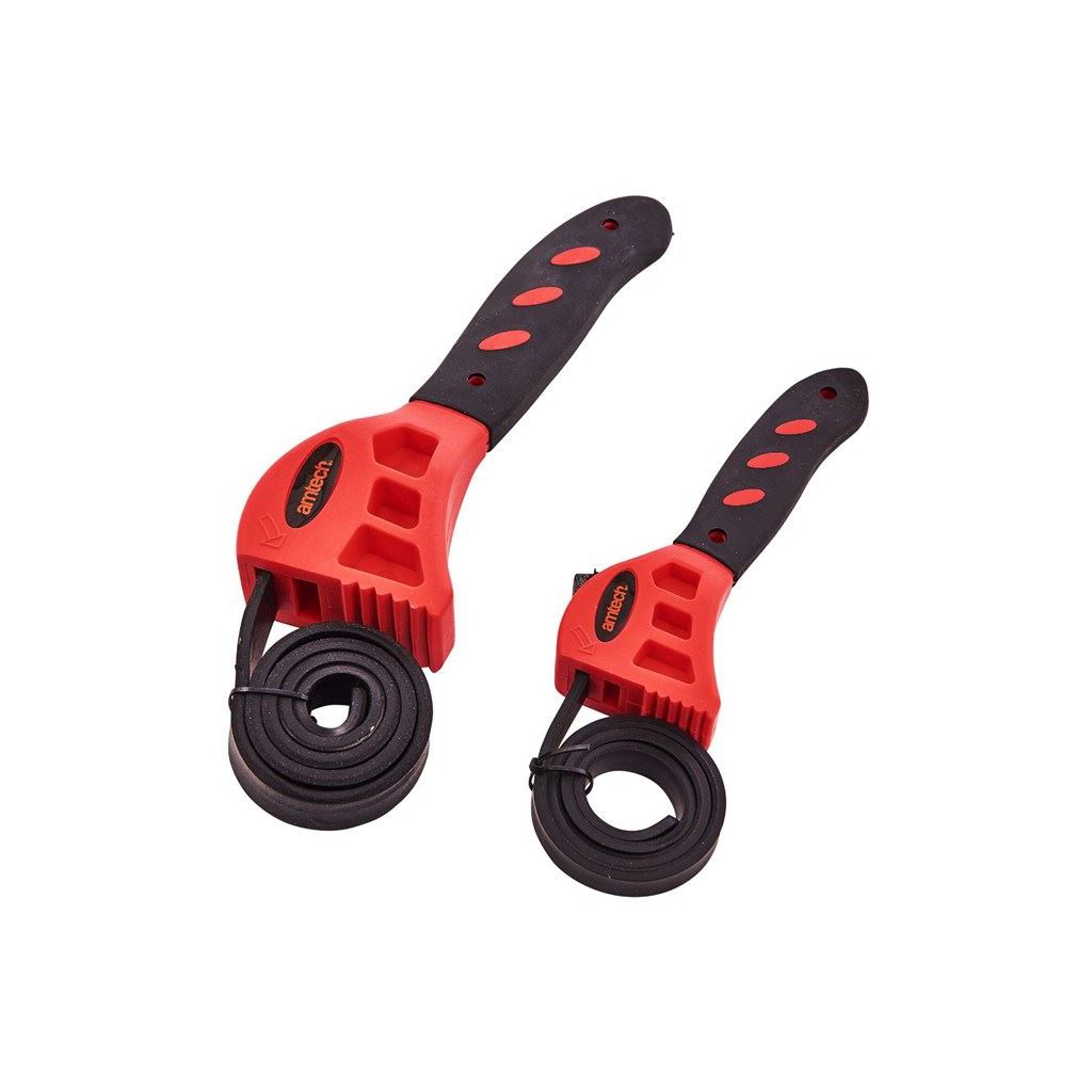 2 x Rubber Strap Wrench Set 500mm & 600mm Adjustable Diy Jars Hose Fitting - S0875