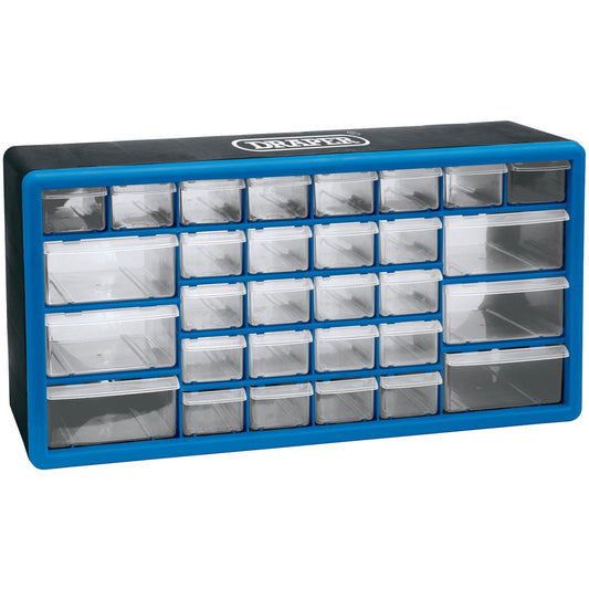 Draper MULTI PART ORGANISER CABINET STORAGE 30 PLASTIC DRAWERS WORKSHOP GARAGE - 12015