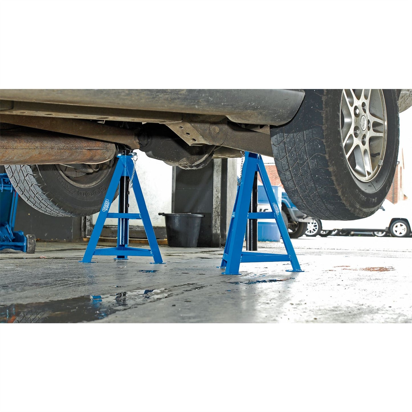 Draper Expert 54722 AS6000 Pair Axle Stands 6 Tonne Each 12T Pair 870mm High