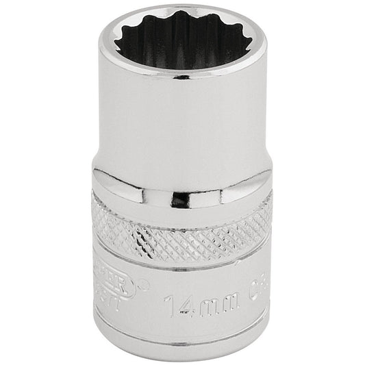 Draper Expert Quality 1/2" Square Drive Hi-Torq 12 Point Socket - 14mm - 33125