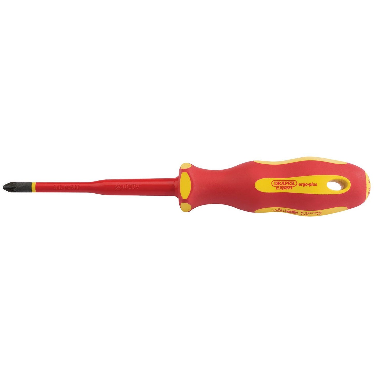 Draper No:1 X 80mm Ergo Plus Slimline Pz Type Vde Screwdriver - 02166