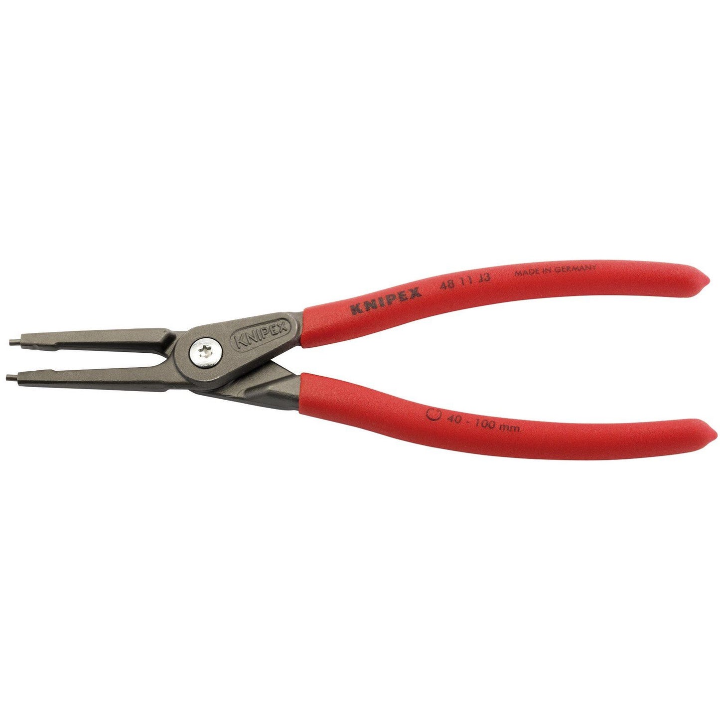 Draper 1x Knipex 225mm Internal Straight Tip Circlip Pliers 40 - 100mm Capacity - 75080