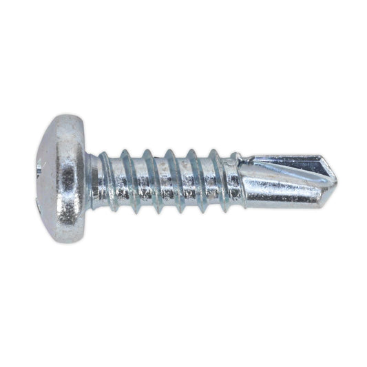 Sealey Self Drill Screw 4.8x19mm Pan Head Phillips Zinc Pk of 100 SDPH4819