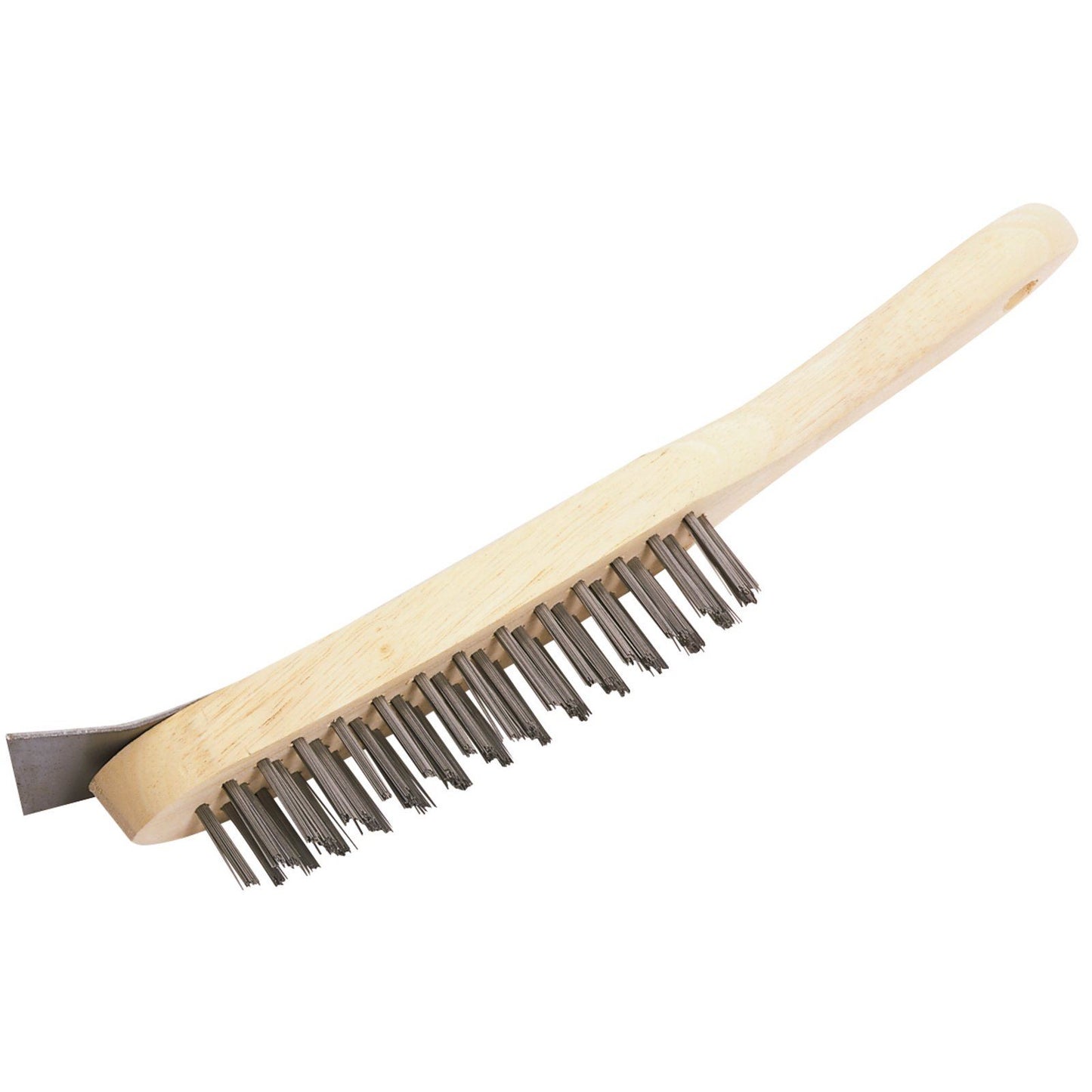 Draper 1x 290mm 4 Row Wire Scratch Brush with Scraper Professional Tool 31573