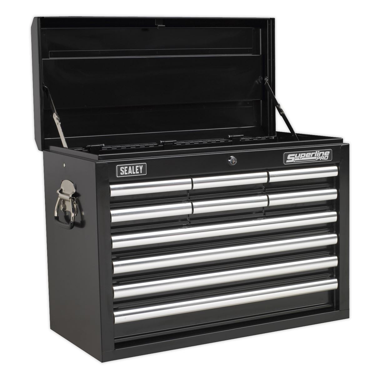 Sealey Topchest 10 Drawer - Black & 140pc Tool Kit AP33109BCOMBO